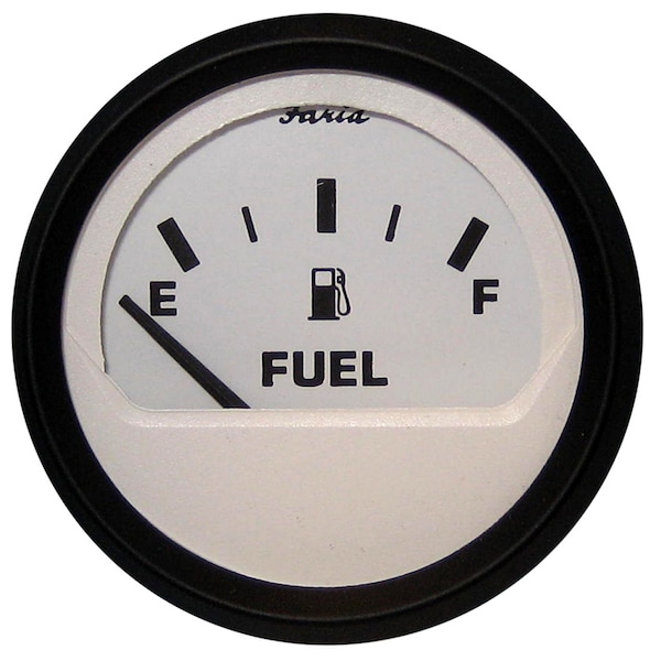 Faria Beede Instruments Euro White 2" Fuel Level Gauge (E-1/2-F) 12901 - main